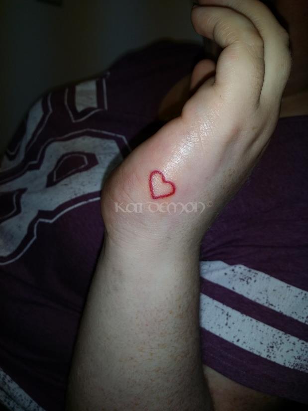 UV Heart tattoo